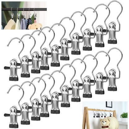 Laundry Hook Boot Hanging Hold Clips Pack of 20