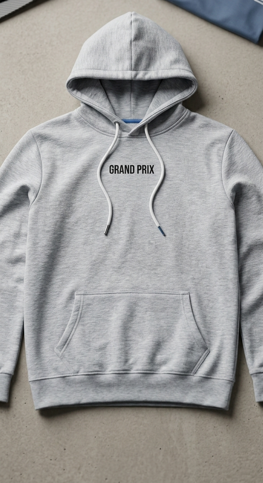 "GRAND PRIX" Pullover Hoodie – Grey (XXL)